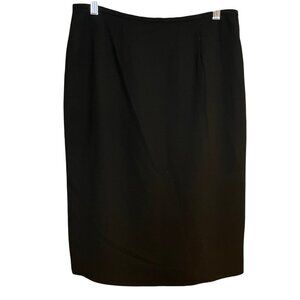 Kasper Black Knee Length Pencil Skirt Womens Size 8 Classic Fit
